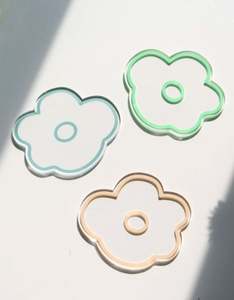 Greatest Quality Round Coaster in <b>Blue</b> Acrylic with Stylish Placemats and Pads Perfect for Elegant <b>Table</b> Protection and Decor - Product Image 6