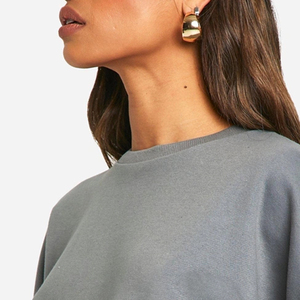 Sweat-shirt à col rond et manches longues, design tendance, surdimensionné / Matériel durable de haute qualité pour un ajustement confortable - Product Image 2