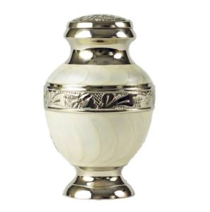 Esmalte púrpura con banda de grabado Urnas de recuerdo de latón para funeraria Venta caliente Recuerdo DE METAL DE LA India - Product Image 2