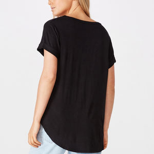 Camisetas de verano personalizadas para mujer, ropa de moda con estampado de dinero, cuello redondo y manga corta. - Product Image 3