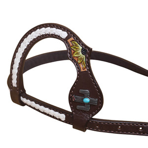 ชุดหมุดยึดแบบตะวันตกอุปกรณ์เสริมม้าหนังวัวดอกทานตะวันและกระบองเพชร - Product Image 4