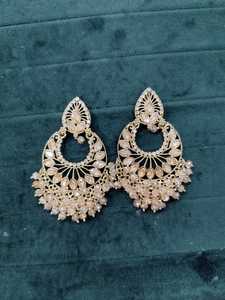 ต่างหูเงินแท้สไตล์อินเดียสำหรับโอกาสพิเศษ - Product Image 2