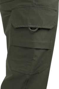 Pantalon tactique décontracté toutes saisons pour hommes, couleur noire, tissu en toile imperméable en coton, taille élastique, poids moyen, taille plus - Product Image 5