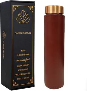Maroon Color Copper <b>Water</b> <b>Bottle</b> Colorful Stylish <b>Bottle</b> Available <b>Slim</b> and Elegant Best Selling Available At Affordable Price - Product Image 1