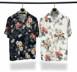เสื้อเชิ้ตแขนสั้นลายดอกไม้ทันสมัยสำหรับผู้ชาย ทรงหลวม ผ้าซาติน สวมใส่สบายในฤดูร้อน แห้งเร็ว ระบายอากาศได้ดี เหมาะสำหรับวันพักผ่อน - Product Image 4