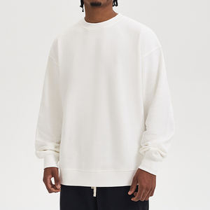 Sweat-shirt à col rond en gros, personnalisé, vierge, lourd, 100% coton, pull oversize, impression de haute qualité, différentes couleurs - Product Image 2