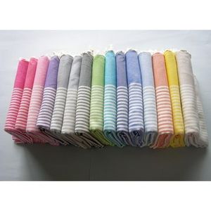 2024 serviettes de fouta en coton turc personnalisées motif rayé très absorbant Spa hôtel accessoires de bain serviettes de plage - Product Image 2