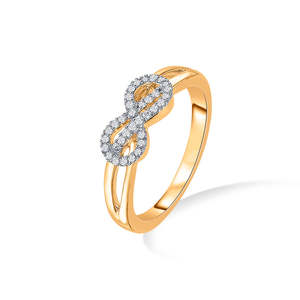 แหวนทองคำและเพชรอินฟินิตี้สำหรับผู้หญิง - Product Image 3