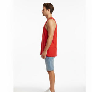 Camiseta sin mangas OEM para hombre, proveedor de fábrica, venta al por mayor, ropa de gimnasio hecha a medida, Chaleco de entrenamiento muscular sin mangas, entrenamiento físico, moda informal - Product Image 3