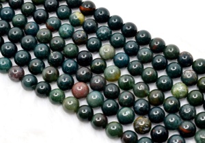 Perline di pietra autentica in puro cristallo di alta qualità 8mm <span class=keywords><strong>Bloodstone</strong></span> A 8mm perline rotonde - Product Image 4