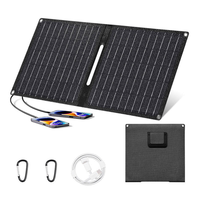 Panneau solaire monocristallin pliable haute efficacité 10W 15W 20W 30W 60W, chargeur solaire portable 5V USB pour camping et randonnée