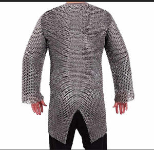 HAND MARICLES HM-4 Conjunto de armadura de camisa de malla medieval antigua, personalizado, chapado, tamaño completo, con logotipo impreso con efecto de moneda, étnico - Product Image 5