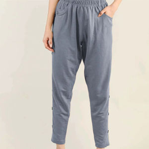 Wholesale 2026 New Women's Flare <b>Work</b> Pants Casual <b>Elastic</b> Waistline Flat Front Side Pocket OEM Service Made in Pakistan - Product Image 1