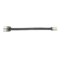 Kabel Flat FPC USB 3.0 Tipe-C Male ke Micro-B Male Fleksibel Kecepatan Tinggi, Konduktor Tembaga Berlapis Timah, Isolasi PVC