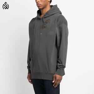 Sweat à capuche avec impression personnalisée pour hommes pullover Streetwear Style 100% coton léger sweats à capuche stressés - Product Image 1