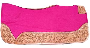 แผ่นรองอานม้าทำจากขนสัตว์คุณภาพสูง แผ่นรองอานม้าขนสัตว์แบบตะวันตกสำหรับขี่ม้า แผ่นรองอานแบบโค้งตามรูปทรงตามสั่ง ราคาไม่แพง - Product Image 2