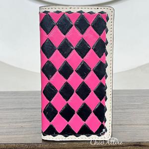 Cartera Larga de Cuero Genuino con Diseño Cuadriculado y Protección RFID, Unisex, Precio al por Mayor, Estilo Occidental, Tarjetero, Monedero para Uso Diario - Product Image 1
