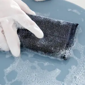 बहु-उद्देश्य रसोई Microfiber स्क्रब स्पंज दस्त व्यंजन सफाई पैड