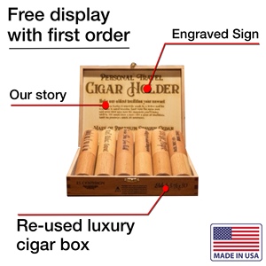 Humidor de Viaje de Lujo para Cigarros en Tubo de Madera - Caja de Regalo con Logotipo Personalizado para Bogeys y Stogies - Product Image 5