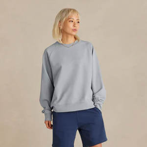 High Quality Custom Embossed Logo Thick Plus Size <b>Men</b> Clothing <b>Grey</b> Loose Fit <b>Sweatshirts</b> - Product Image 5