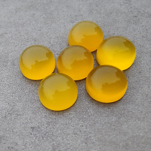 AAA + qualité naturelle pour mangue calcédoine Cabochon jaune pierre précieuse dos plat calibré disponible dans toutes les tailles en gros Gemston - Product Image 6