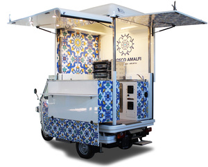 รถเทรลเลอร์ไฟฟ้า Piaggio APE ใช้งานกลางแจ้งรถสามคันรถพ่วงลากอาหารสำหรับขายปลีกสำหรับสุนัขร้อนและไอศครีมรถบรรทุกใช้ - Product Image 3