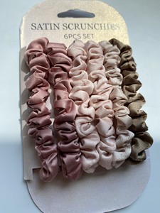 Chất Lượng Cao Hỗn Hợp Thiết Lập Satin Scrunchies Tùy Chỉnh Bao Bì Phụ Kiện Tóc Mềm Tóc Ban Nhạc Độ Đàn Hồi Tốt Cho Phụ Nữ - Product Image 3