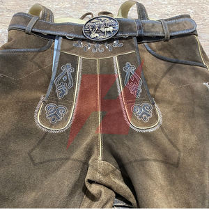 Shorts en cuir véritable suédé pour hommes, fabrication bavaroise, shorts en cuir bavarois personnalisés - Product Image 3