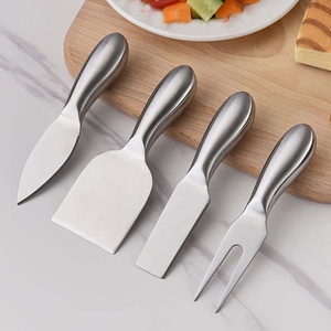 Nuevo diseñador, mango atrevido, plateado brillante, cuchillos para cortar queso, espátula, juego de herramientas para vajilla - Product Image 1