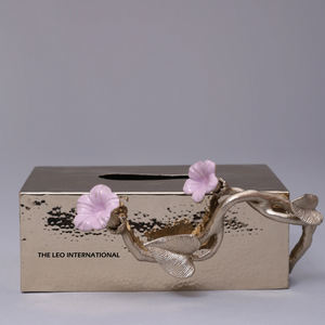 Boîte de rangement en papier de soie en aluminium haut de gamme boîte de papier en métal de luxe léger moderne hôtel Restaurant utilisation commerciale - Product Image 3