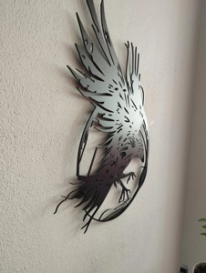 Arte de la pared de Metal contemporáneo Decoración Escultura de hierro hecha a mano con estilo Acento único para el hogar para sala de estar Dormitorio y oficina - Product Image 5