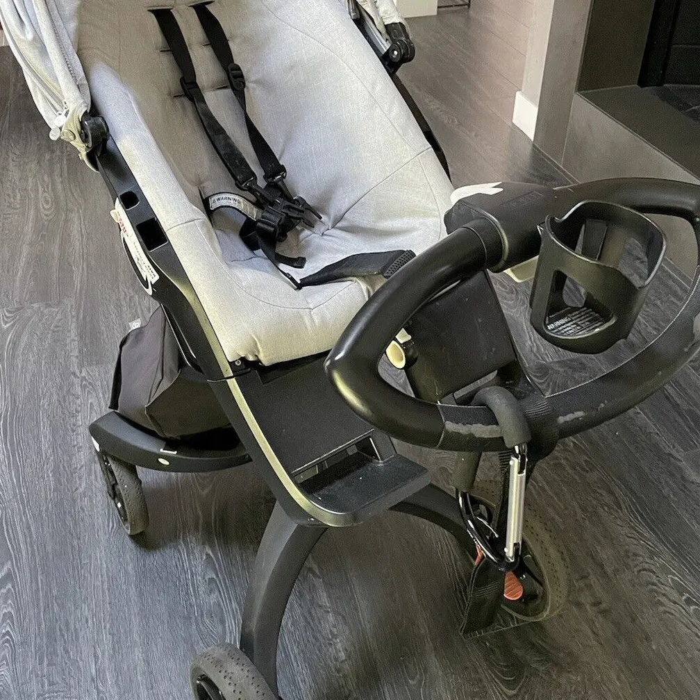 Calidad Nuevo Stokke Xplory 6 Cochecito-Gris Y Stokke Pipa Asiento De Coche Infantil Y Monopatín para la venta