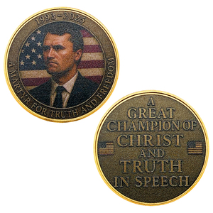 Monete Commemorative Personalizzate in Metallo USA 1993-2025 Charlie 40mm 2D Oro Collezione Monete 'Inseguimento della Verità' - Product Image 5
