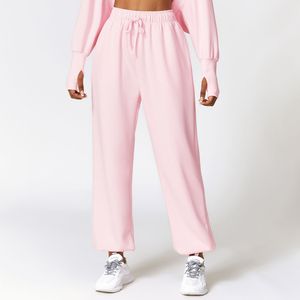 Women's High Waist Baggy Flared Sweatpants High Quality Embroidery Print <b>Decoration</b> <b>Winter</b> Casual Streetwear Solid Pattern - Product Image 1