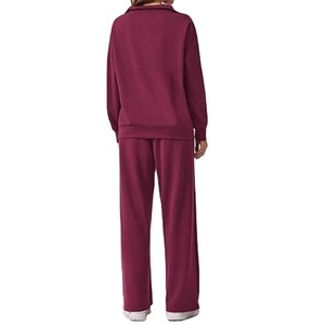 Plain Color Women Tracksuit Street Wear New Arrival Women Track Suit for Adult Custom Casual 100% Cotton Women Tracksuit - Product Image 3