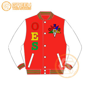 Chaqueta Deportiva Personalizada de Mujer con Apliques de Estrella de Oriente, de Algodón y Felpa, Bordada, Transpirable, de Secado Rápido y con Cierre de Cremallera - Product Image 1