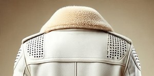 Veste en cuir pour homme avec col en fausse fourrure, fermeture éclair, style motard d'hiver - Product Image 5