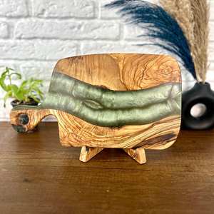 Smooth Finish Wooden Board with Rounded Edges, <b>Safe</b> and Stylish Cheese Board with Long-Lasting Stainless Steel <b>Knife</b> Set - Product Image 2