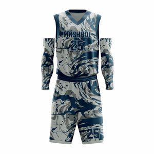 ชุดบาสเก็ตบอลแบบไม่มีแขน พิมพ์ลาย โพลีเอสเตอร์ 100% ขนาดพลัสไซส์ ปรับแต่งได้ คุณสมบัติป้องกันแบคทีเรีย แห้งเร็ว ขายส่ง - Product Image 5