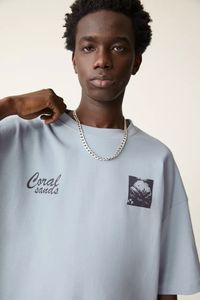 T-shirts pour hommes en coton 100% surdimensionnés rétro de haute qualité avec logo personnalisé imprimé, coupe ample, style streetwear, designs personnalisés, t-shirt à grammage élevé - Product Image 2