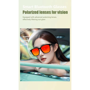 Gafas inteligentes GS08 con protección contra luz azul y UV, carga magnética, micrófono y altavoz para música, llamadas y reducción de ruido. - Product Image 5