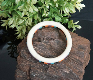 Brazalete Artesanal con Incrustaciones de Hueso, Joyería de Lujo Unisex, Bisel de Primera Calidad, Tradebyd - Product Image 2