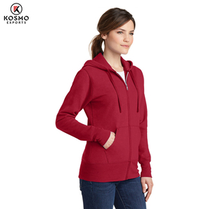 Vente en gros de sweat à capuche zippé pour femme nouveau design de haute qualité sweat à capuche zippé à double extrémité sweat à capuche personnalisable - Product Image 3