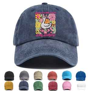 Casquette de baseball vintage à 6 panneaux en bois de rose et coton lavé, avec broderie florale, style sportif, ajustable, décontractée, pour le travail, unisexe, fabrication vietnamienne - Product Image 4