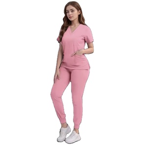 High Quality Hospital <b>Scrubs</b> Uniform <b>Set</b> Nurse Polyester Spandex Women <b>Scrub</b> <b>Sets</b> Uniforms Nursing Women Medical <b>Scrubs</b> - Product Image 1