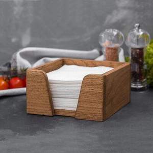 Porte-serviettes décoratif en bois rustique pour table à manger de ferme buffet de mariage restaurant comptoir de cuisine organisateur élégant - Product Image 3