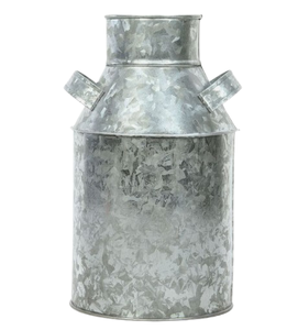 Vase à lait galvanisé fait à la main, seau en gros d'excellente qualité pour fleurs et plantes, pots de fleurs et jardinières au design unique - Product Image 6