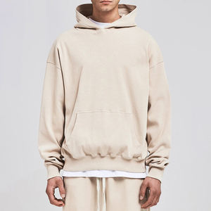 Vente en gros de pull à capuche 100% coton de qualité supérieure pour hommes grande taille respirant imprimé ample graphique brodé appliques service OEM - Product Image 6