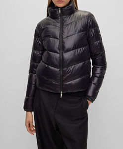 Chaqueta de Plumón para Mujer, Estilo Casual, Simple, Abrigada, Cortavientos, Chaqueta Corta Acolchada, Chaqueta de Invierno Popular - Product Image 1