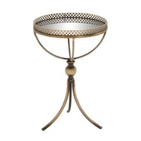 Table d'appoint ronde contemporaine en fer avec finition mate et design minimaliste élégant pour les intérieurs modernes de maison et de bureau